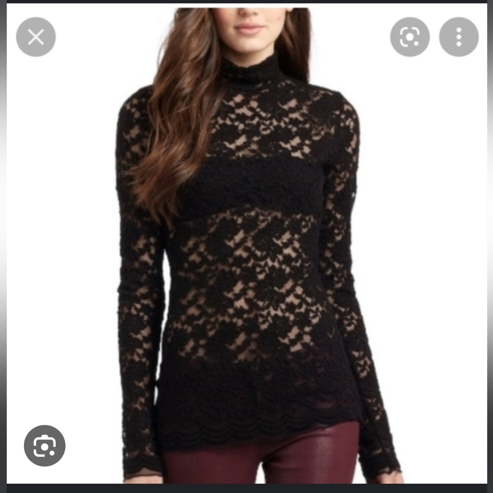 BCBCGmaxazria brynne lace turtleneck